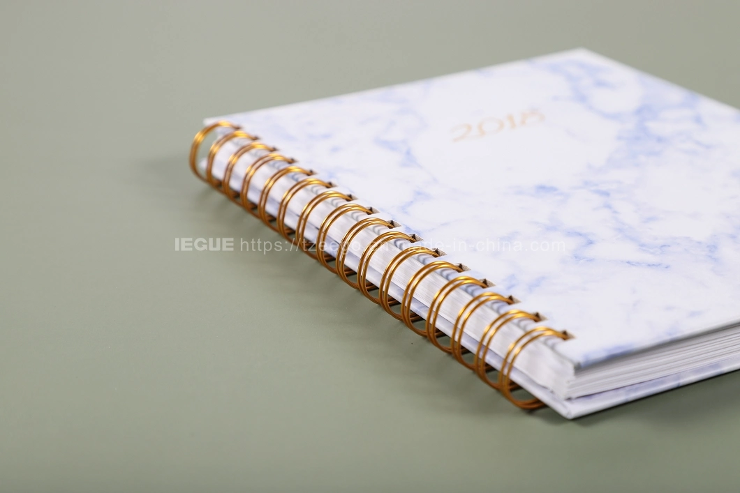 OEM 2023 Hardcover Agenda Wire-O Notebook A4 A5 Office Spiral Notebook Planner