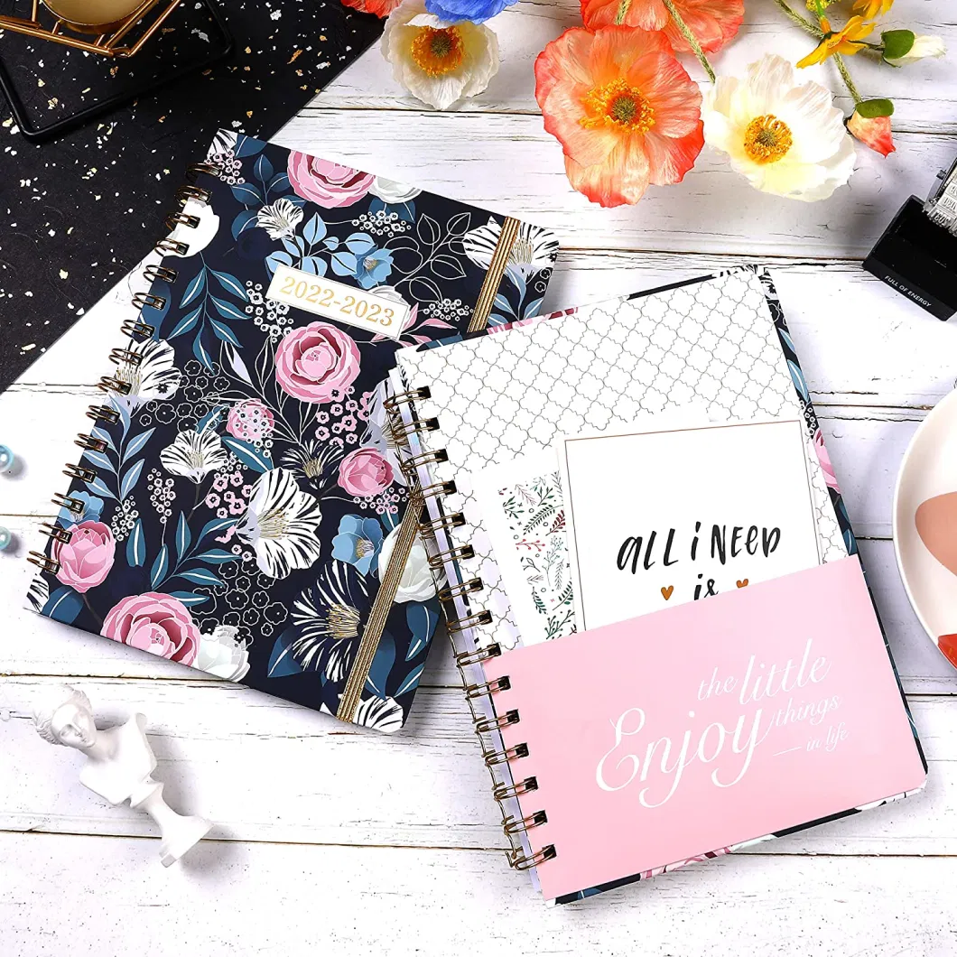 Bulk Wholesale Rose Gold Spiral Binding Student Daily Planner